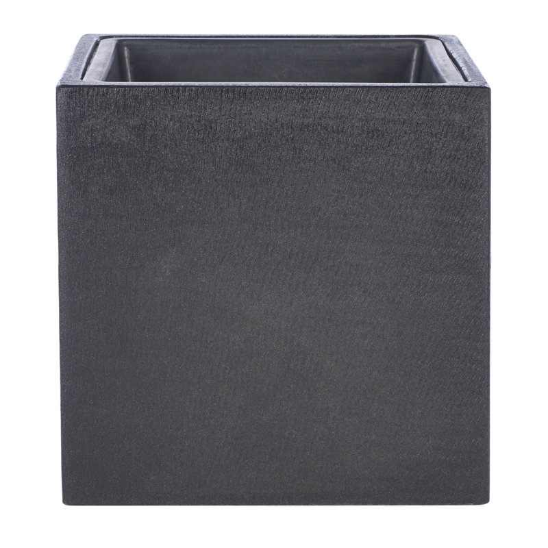 Boîte à fleurs en ciment Damariye, gris, H 12,9 po x l 12,9 po x P 12,9 po