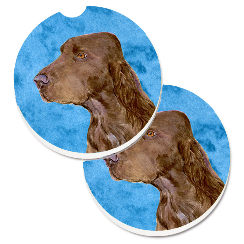 Sous-verre barbu collie voiture, Field spaniel
