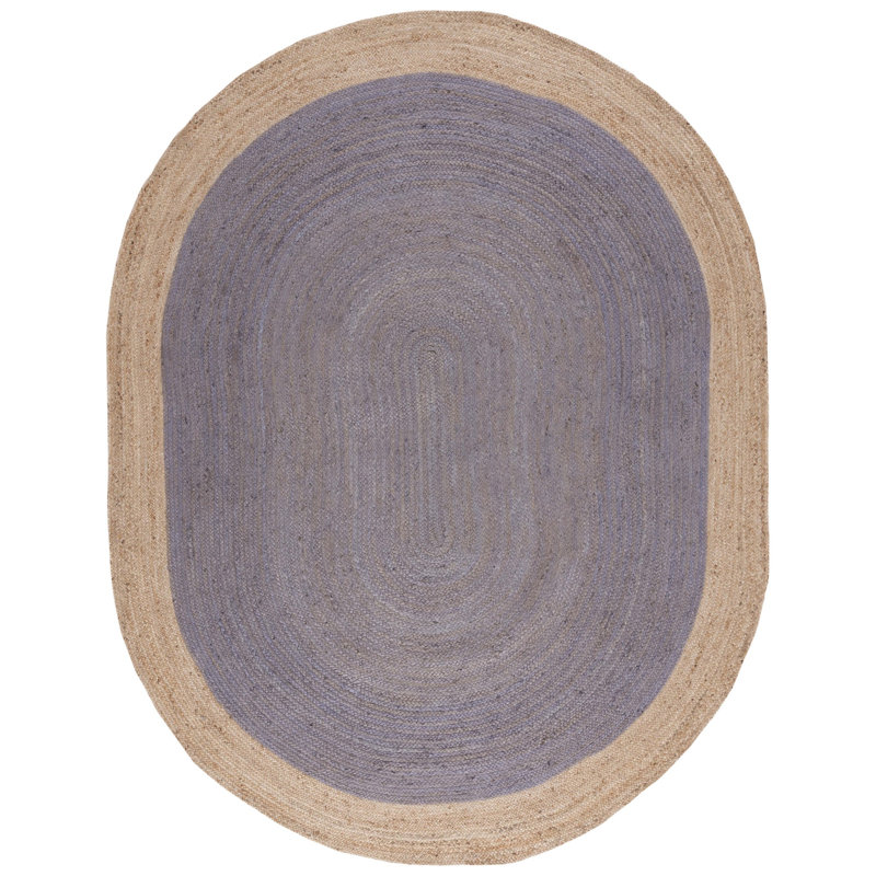 Adisri Natural Fiber Area Rug In Gray/Brown, Oval 8' x 10'