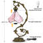 Lampe de table en forme de fleur rose 20 po, base E26 (ampoule incluse), interrupteur marche / arrêt pour le bureau personnel