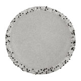 Silver And Black Mixed Beaded Round Placemat