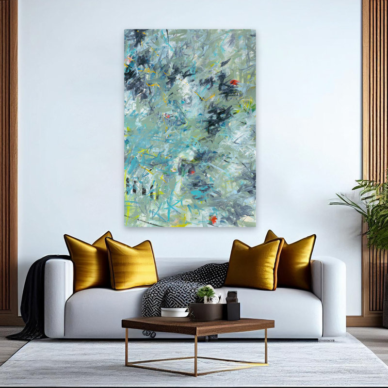 Winter Window - Abstracts Art contemporain, H 60 po x l 40 po