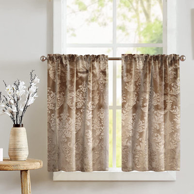 Damask Tailored Cafe Curtain