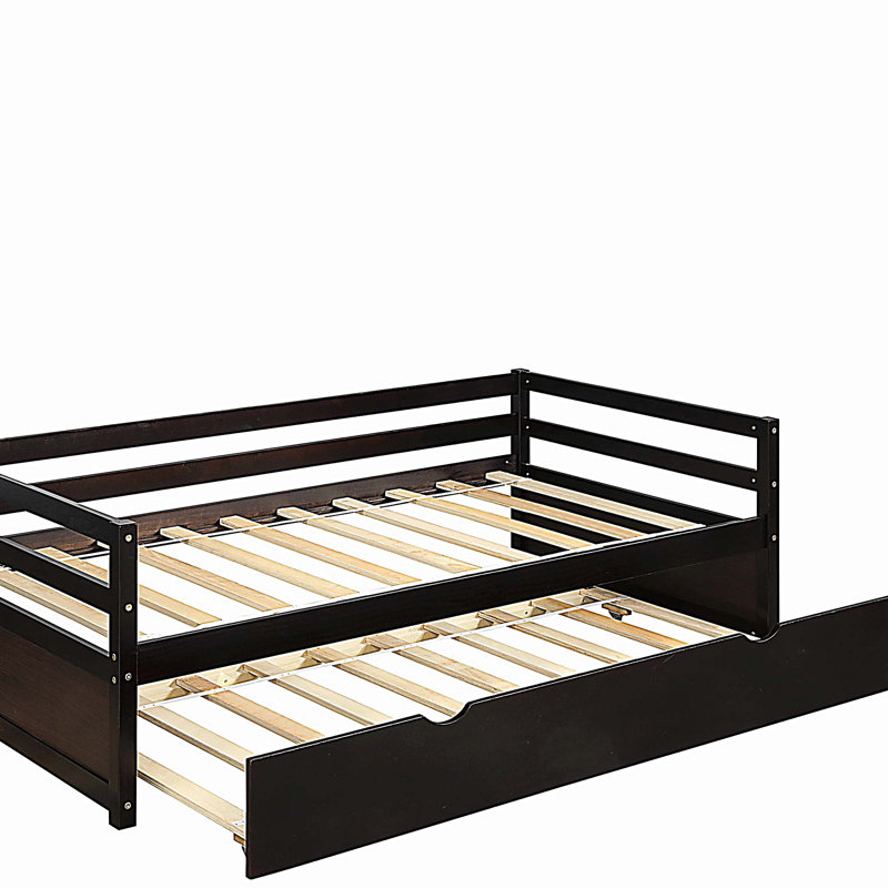 Twin Size Daybed with Trundle Frame Set, Espresso