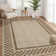 Modern Border Machine Washable Area Rug for Living Room Bedroom Stain Resistant Throw Carpet for Home Decor Office