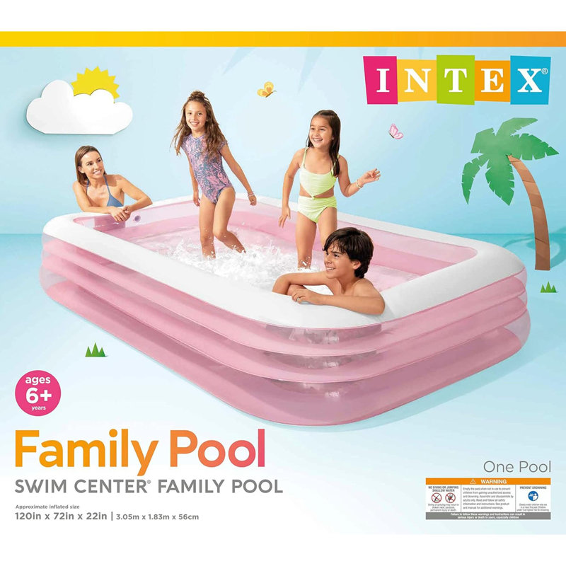 Textiles Hub 1.8 ft x 10 ft x 6 ft Polyvinyl Chloride (PVC) Kiddie Pool