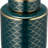 Stoneware Ceramic Decorative Jar with Scalloped Motif and Removable Lid Glam Style Highlighted by Metallic Accents and Gloss Glaze for Display and Storage in Interior Design Arrangements-86741838-92624060