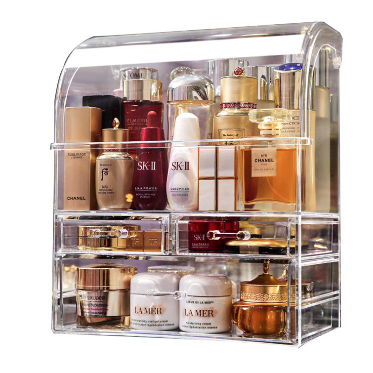 Clear Clarity Cosmetic & Vanity Organizer, 8 x 5 x 3.7