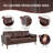 Jaidenn 78'' PU Leather Couch-242553683