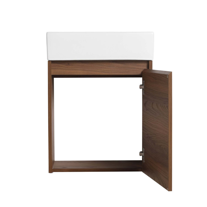 Kaniya 10'' Single Bathroom Vanity with Ceramic Top