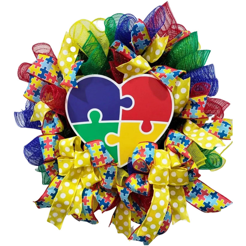 Couronne en maille 20 po Autism