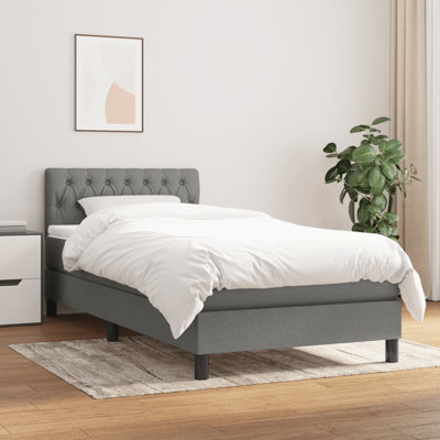 Box Spring Bed with Mattress Fabric