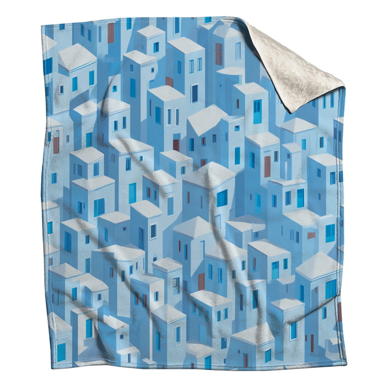 Jeté polaire Architecture - Jetés de bâtiments pour canapés ou lits, 50in W x 60in H