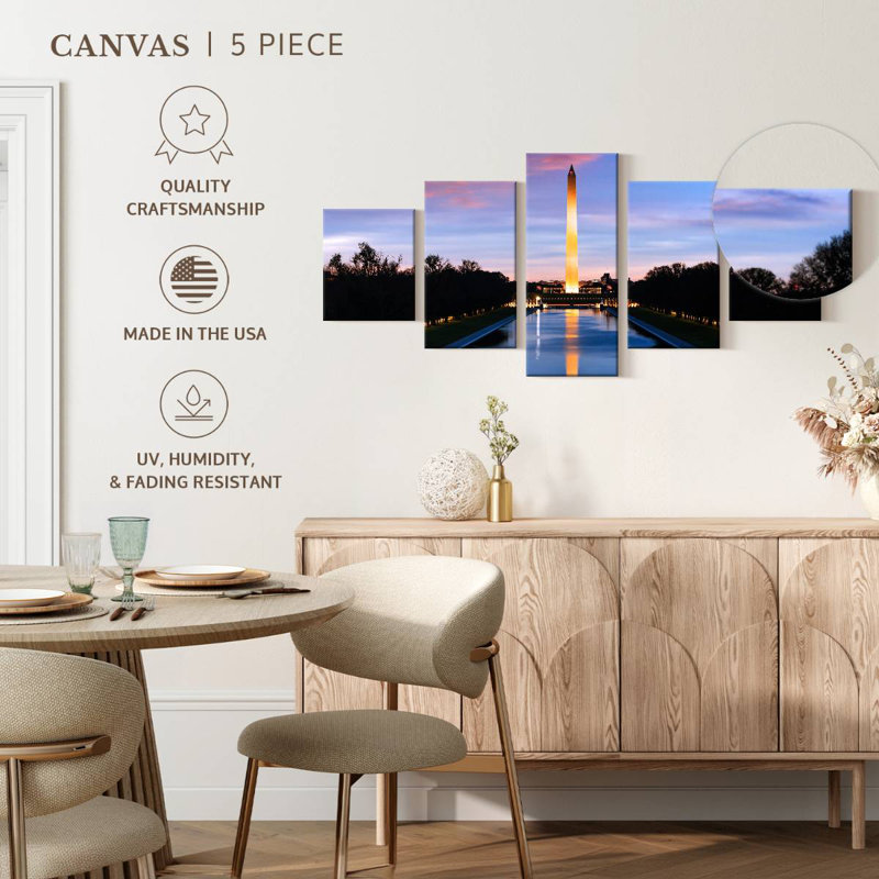Sunset Over Washington Monument, 24" H x 55" W