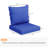 4 Patio Furniture Cushion And Pillow , Navy Blue, Outdoor Comfort Blue Seat Relaxing Area