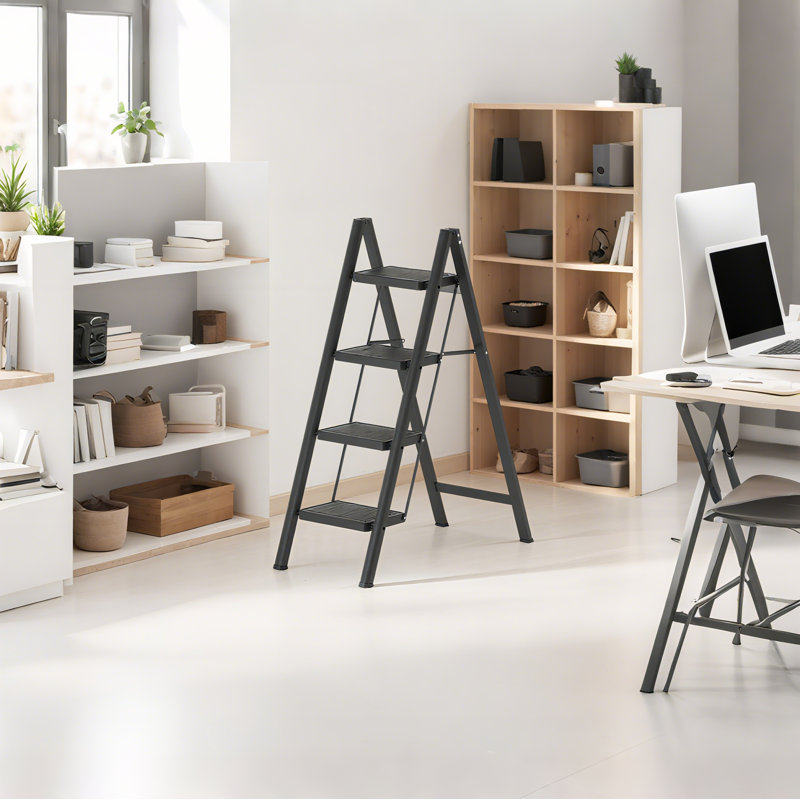 4-Step Steel Folding Step Stool Ladder