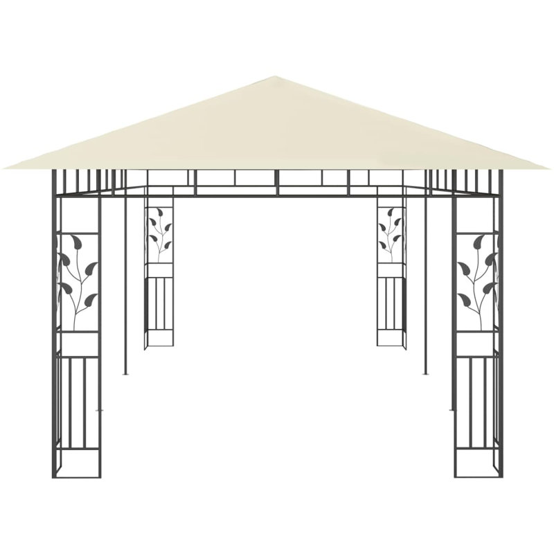 Mrsinlik 118" x 236" Steel Patio Gazebo, Cream