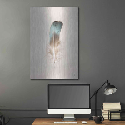 Luxe Metal Art 'Floating Feathers IV' By Nathan La "" Floating Feathers IV "" by Nathan Larson -  MTL-22600-2436