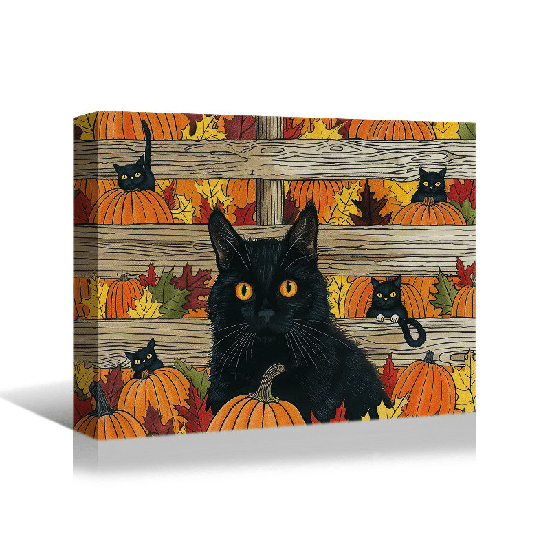 Art mural d'Halloween sur toile, H 32 po x l 48 po