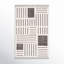 Geometric Handmade Kilim Wool/Cotton Area Rug in Ivory/Black-837964997
