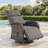 Serita Outdoor All-Weather PE Wicker Adjustable Reclining Lounge Chair With Cushions, Swivel Recliner Chair-421277244-421277245