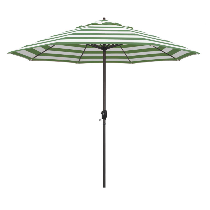 Parasol 9 pi Mira Sunbrella® Mira, Sunbrella® Dolce à rayures oasis