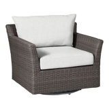 Outdoor Club Glider Wicker Chair with Cushions