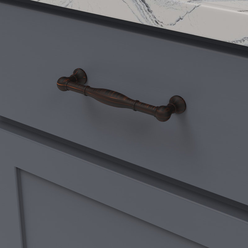 Fuller Collection Handle Pull - Traditional Hardware for Drawers & Cabinets, 5 1/16", Vintage Bronze