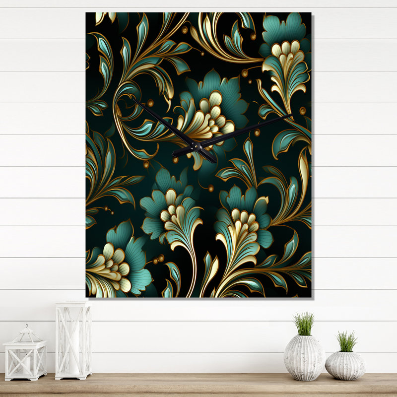 Jaquisha - Horloge murale florale, Petit