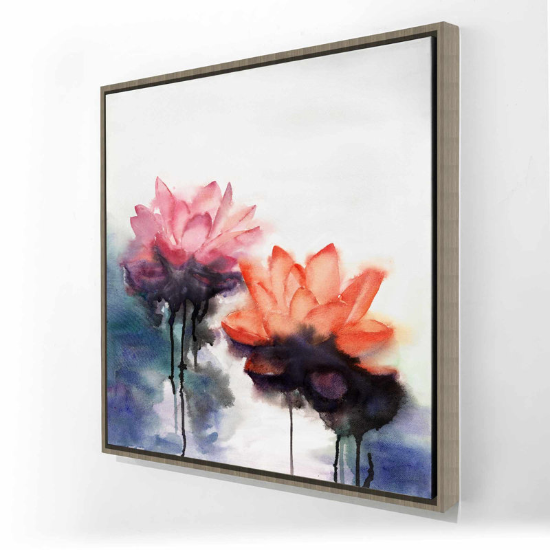 Aquarelle fleurs de lotus - Botanique