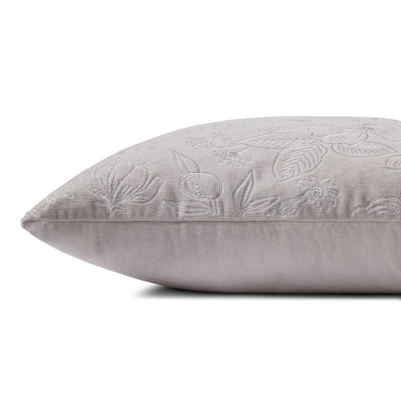 Rifle Paper Co. x Loloi Colette Pillow, Down, Gray