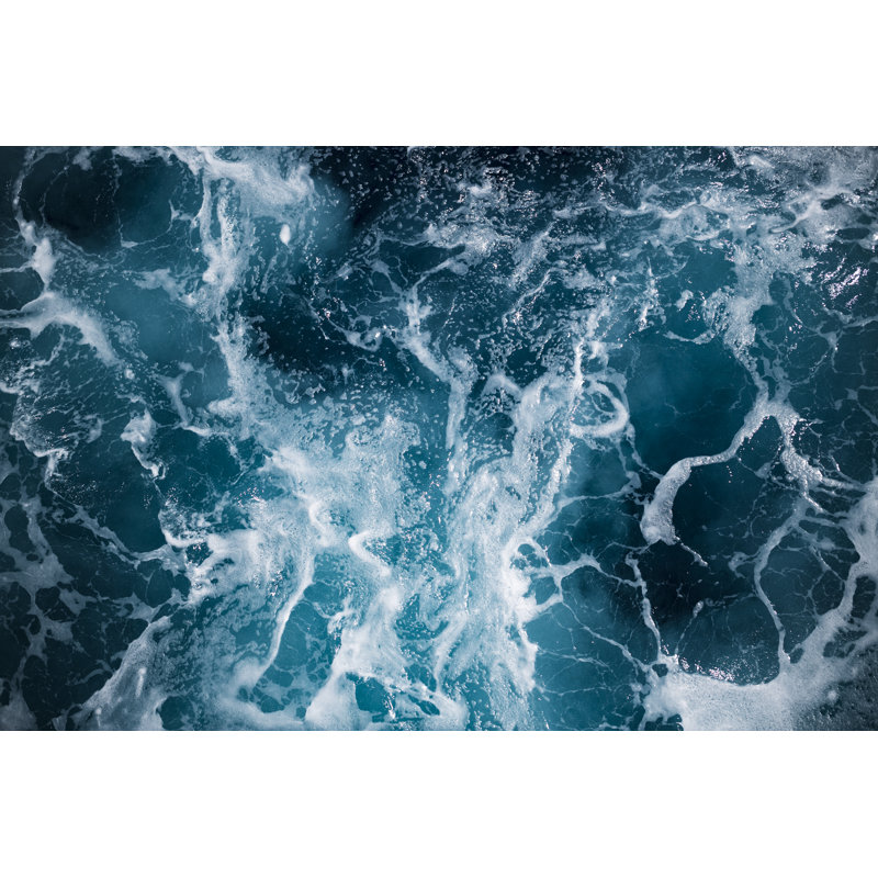 Fond bleu eau profonde mousseuse par Dimitris66, H 12 po x l 18 po