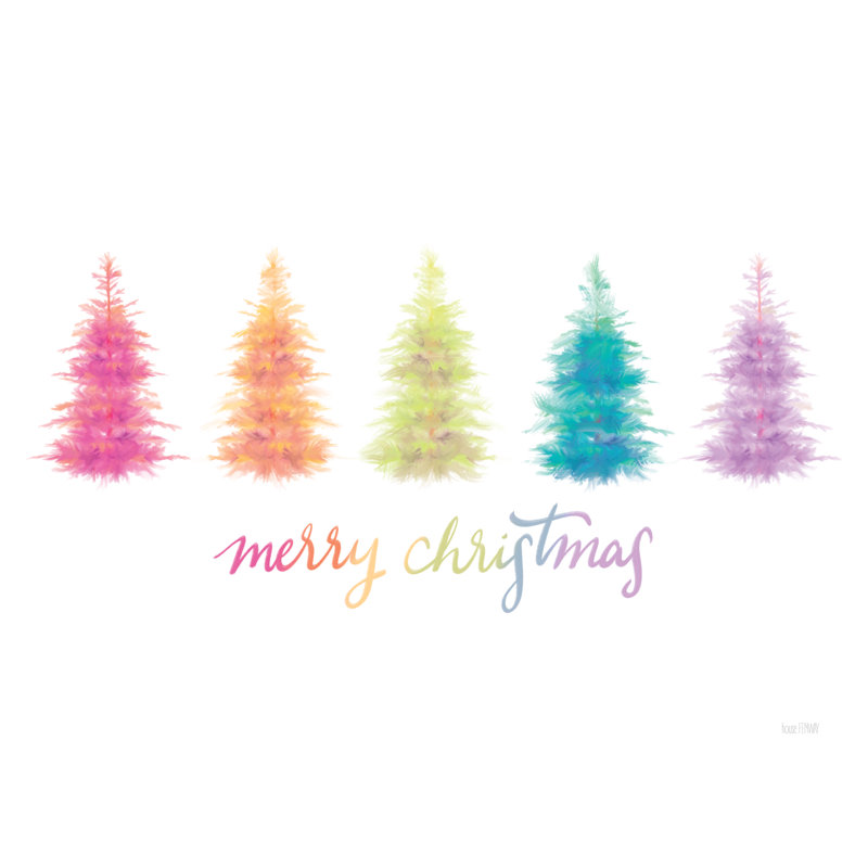 Moire fantaisiste Merry Christmas II par House Fenway, H 8 po x l 12 po