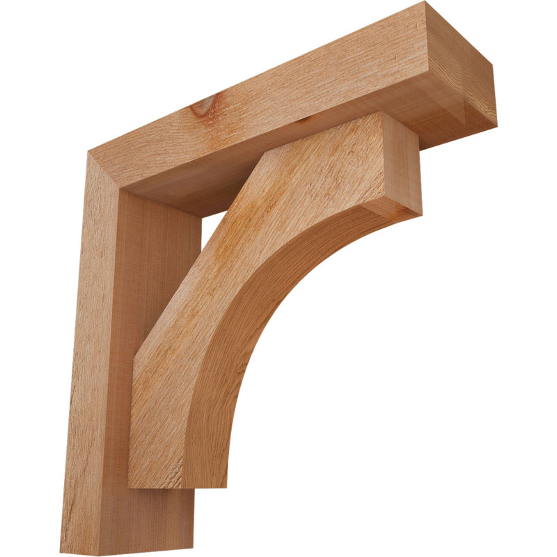 Support Westlake Block avec support décalé, 14 po x 14 po, Cèdre rouge occidental de l 4 po (scié brut)