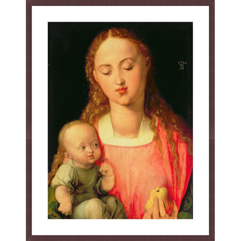 «Madonna and Child» par Albrecht Dürer, impression giclée encadrée, H 41,5 po x l 32,53 po
