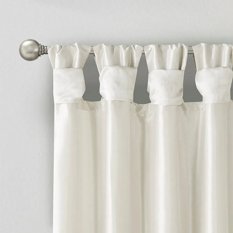 Panneau de rideau de fenêtre Twist Tab, Blanc