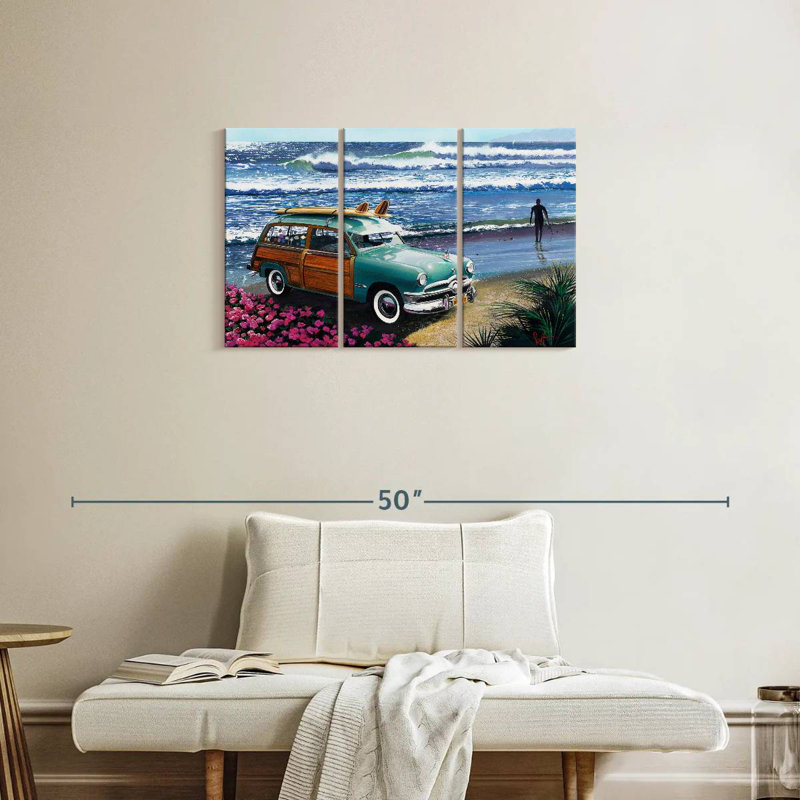 Surf City, peinture, H 20 po x l 33 po
