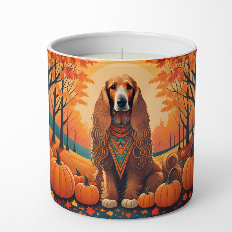 Bougie parfumée Pumpkin Spice avec support en céramique
