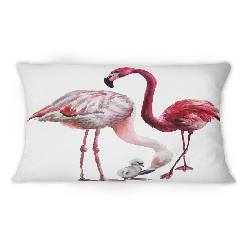 Coussin décoratif imprimé oiseaux célestes Sky White