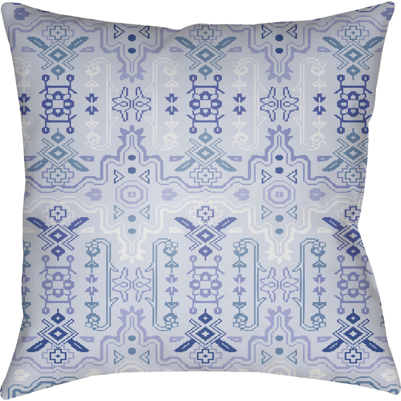 Yindi Outdoor Throw Pillow, Blue, 22" H x 22" W x 5" D