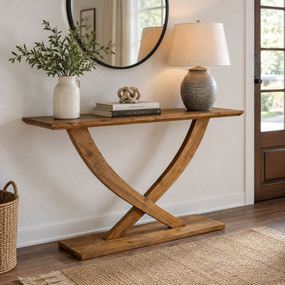 Rasmus Console Table - Barnwood Wire-Brush