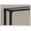 Élégante et durable, cette console étroite en verre trempé et en métal transparent pour le vestibule ou le canapé