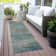 Machine Washable Indoor/Outdoor Xhevrie Aqua Rug