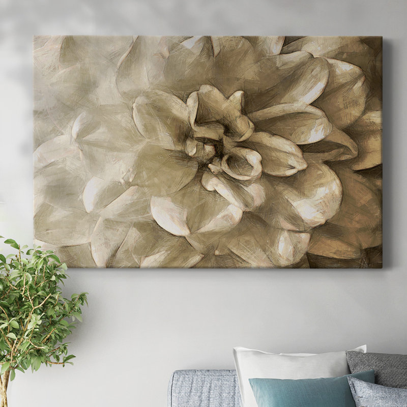 «Neutral Wall Flower III», toile tendue avec châssis, H 32 po x l 48 po