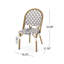 Chaises d'appoint bistro en osier avec structure en aluminium résistant à la rouille