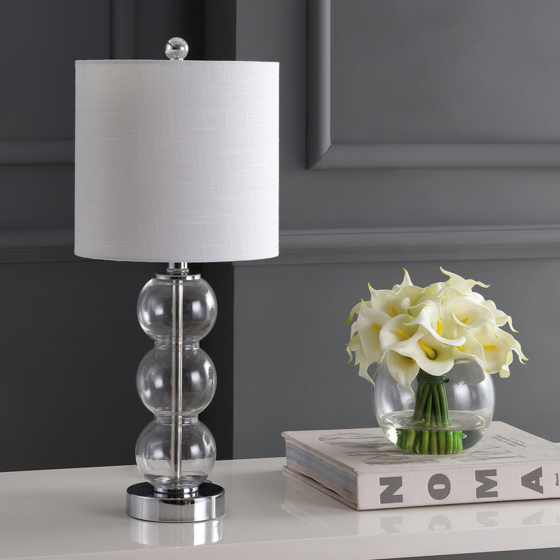 Lampe de table 21 po Chewning, Transparent / chrome