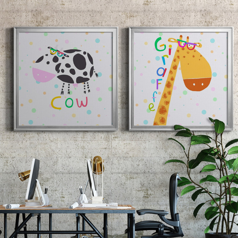 Animal Spots VII Animal Spots VII - Ensemble de 2 cadres photo sur toile, H 34,5 po x l 69 po x P 1,5 po
