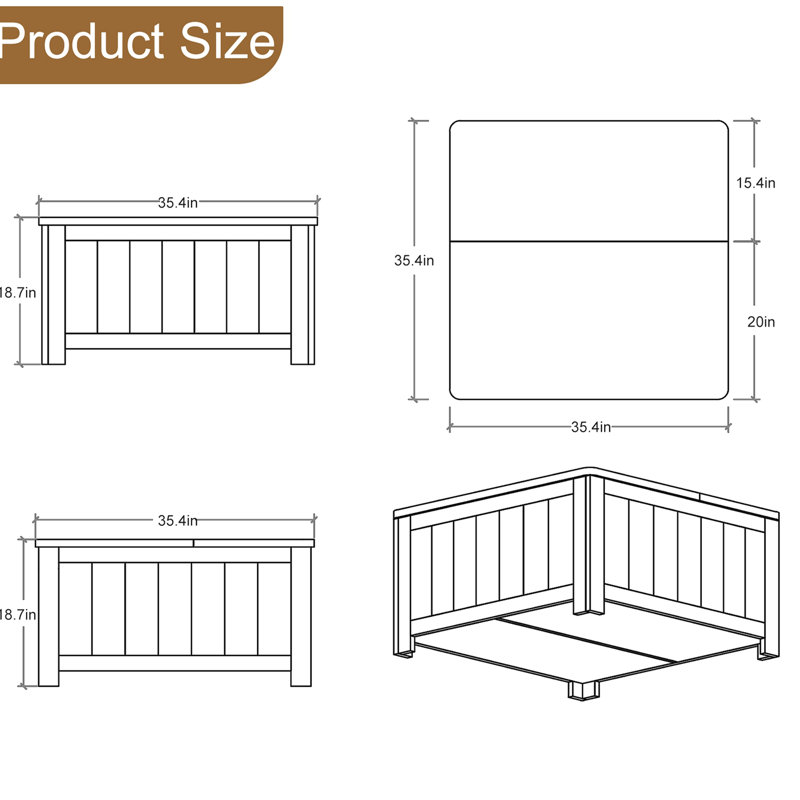 White and Brown Square Lift-Top Coffee Table with Storage