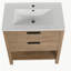 Meuble-lavabo de 30 pouces avec planche en bois massif et 2 tiroirs-1060751699