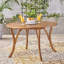 Ensemble repas d'extérieur - table Hermosa en bois d'acacia de qualité supérieure et chaises en osier avec coussin crème pour une expérience culinaire confortable, convient aux grands rassemblements (1 table + 4 chaises)
